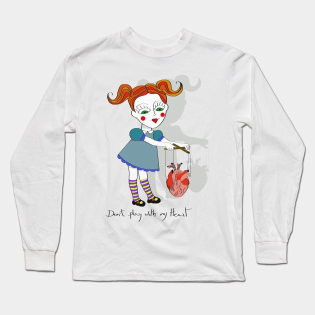 Marionette - don't play with my heart Long Sleeve T-Shirt by GalartCreations